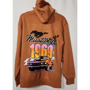 Ford Mustang Orange hoodie men's small